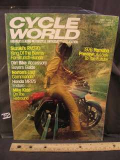 1975 December CYCLE WORLD Magazine ~Norton 850 Interstate Suzuki RM370 