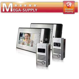   CCTV Monitor + 2 Mini Infrared Outdoor Camera Wired Video Door Phone