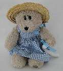 Starbucks Bearista Teddy Bear Bo Peep Straw Hat Gingham