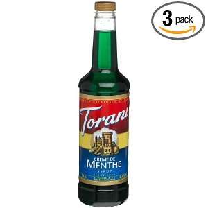 Torani Syrup, Crème De Menthe, 25.4 Ounce Bottles (Pack of 3)