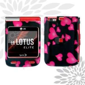  LG Lotus Elite LX610 Cell Phone Raining Hearts Design 