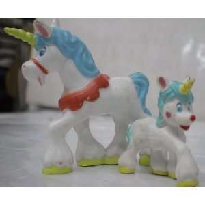  Vintage Mego Clown Around Pvc Figure  Unicorn w/ Baby 