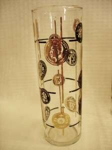Vintage Coin Tumbler Glass Eames Era Libby Libbey Mint  