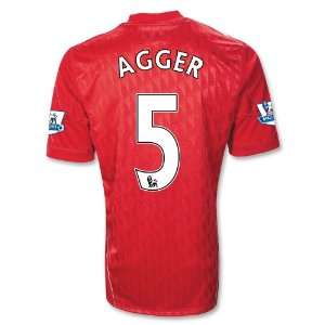 adidas Liverpool 11/12 AGGER Home Soccer Jersey  Sports 