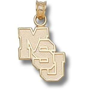   University MSU Stagger Pendant (Gold Plated)