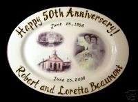 50th Wedding Anniversary Gift Plate Personalized  