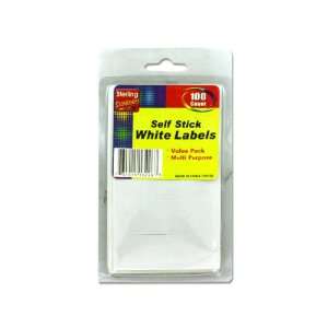 Bulk Pack of 144   100 Pack self adhesive white labels (Each) By Bulk 