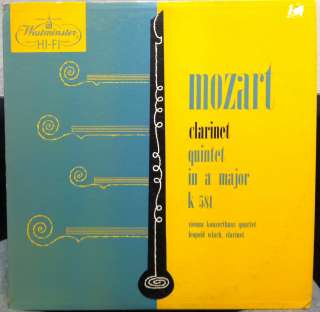WLACH VIENNA KONZERTHAUS mozart clarinet WL 5112 VG+  