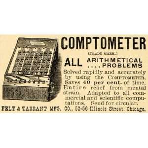   Ad Felt Tarrant Comptometer Arithmetical Problems   Original Print Ad