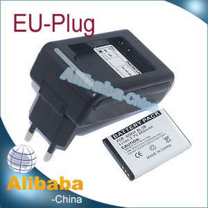 EU Plug Charger for NOKIA 5300 N80 + Battery BL 5B  