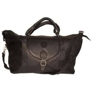   Chicago Cubs Leather Top Zip Travel Bag Color Black 