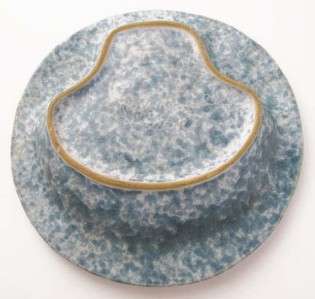 Roseville Pottery Capri ASHTRAY 578 9 Blue&White Mottled Scallop 