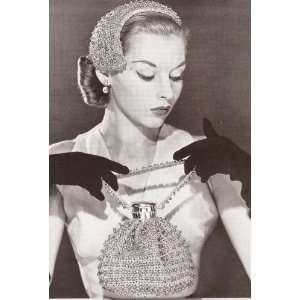  Vintage Crochet PATTERN to make   1950s Half Hat Evening 