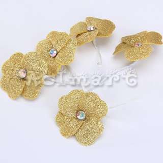 5x Bridal Stock Wedding Party Dress Flower Hair Style Pins up 6 color 