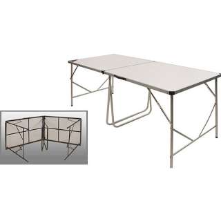 OR 8 FOOT STURDY PORTABLE LIGHTWEIGHT FOLD IN HALF ALUMINUM BANQUET 