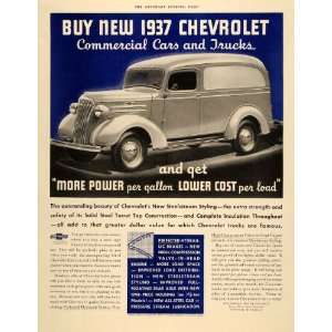  1937 Ad Chevrolet Motor Cars Trucks Steelstream Detroit 