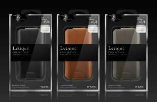 iPhone 4 4S MORE THING Letique Fx Collection Leather Flip top Case 