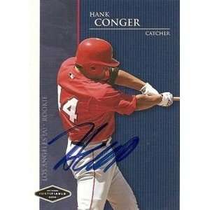  Hank Conger Signed 2006 Just Minors Card Anaheim Angels 