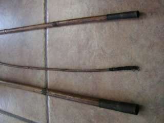   Fishing Pole  Old Antique 3 Piece Wood Fish Hunt Hunting 6545  