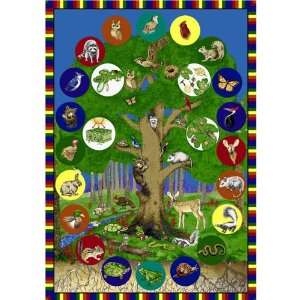  Tree of Life Classroom Rug   54 x 78 Rectangle