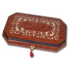 Deluxe, Rare Arrabesque Inlaid Sorrento Musical Jewelry Box   30 Note 