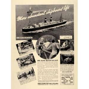  1937 Ad Arnold Bernstein Red Star Lines Cruise Pennland 