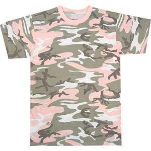 SUBDUED PINK Camouflage Tee Military Army Camo T SHIRT  