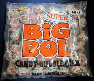 Super Big Bol 48 Ct Multiple Bags Candy Bubble Gum Bulk  