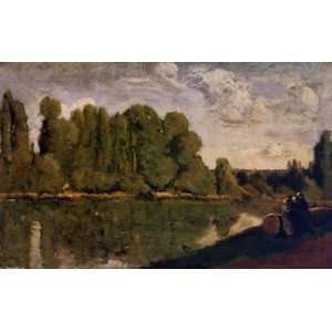  Hand Made Oil Reproduction   Jean Baptiste Corot   32 x 20 