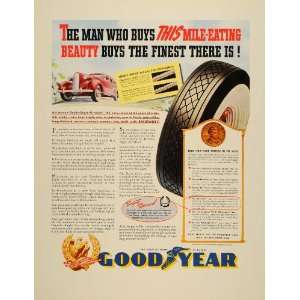  1939 Ad Goodyear Tires Wheels Cars Driving Whitewall 