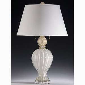  White Venetian Glass Lamp