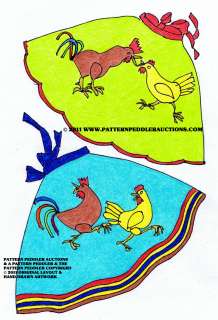 1950s Vint Country Rooster Chicken APRON Fabric Pattern  