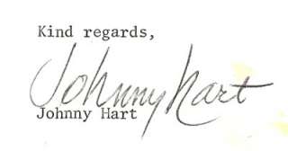 JOHNNY HART BC WIZARD OF ID SIGNED LETTER  