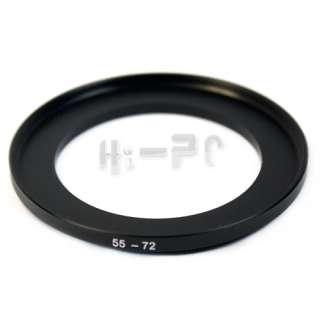 55 72mm 55MM to 72MM Step Up Ring Filter Adapter Ring  