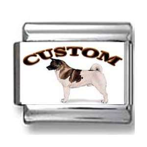 Akita Dog Custom Photo Italian Charm
