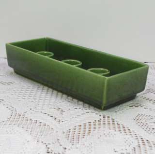 The Bennetts California Art Pottery 3 Candle Holder Box Green Taper 
