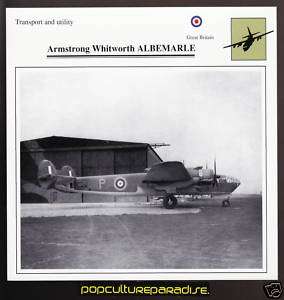 ARMSTRONG WHITWORTH ALBEMARLE War Airplane PICTURE CARD  