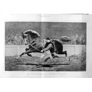   1877 Islington Horse Show Trotting Man Roadster Print