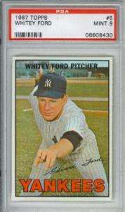 Whitey Ford 1967 Topps #5 MINT PSA 9 New York Yankees  