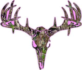   Deer Skull S4 Vinyl Sticker Decal Hunting whitetail trophy buck bow XL