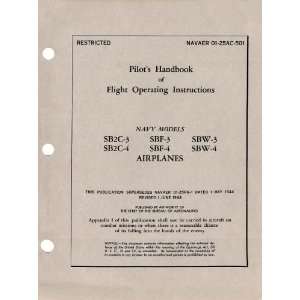    Curtiss SB2C 3 , 4 Aircraft Pilots Handbook Manual Curtiss Books
