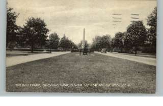 Bristol CT World War Memorial Postcard  