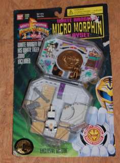 MMPR white ranger Micro play set that packs into a morpher  
