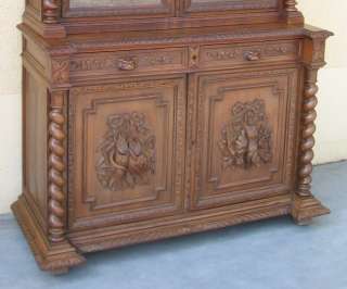 8034   Magnificent French Antique Hunt Cabinet / Bookcase made of 