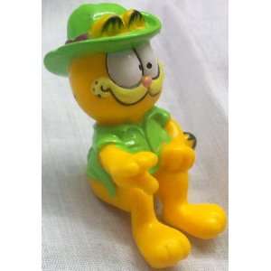  Garfield Cat, 2.5 Figure in Green Jacket and Hat Doll Toy 