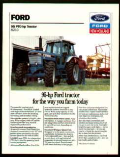 Ford 8210 Tractor Specs Brochure  