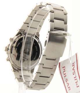 Pulsar Stainless Steel Chronograph Mens Date Casual Watch Sharp New 