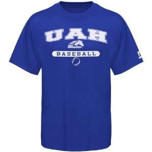 Russell Alabama Huntsville (UAH) Chargers Royal Blue Baseball T shirt