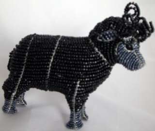 Black Sheep Wire & Glass Beaded Art Sculpture Beadworx NEW  