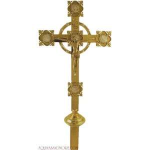  Brass Processional Crucifix